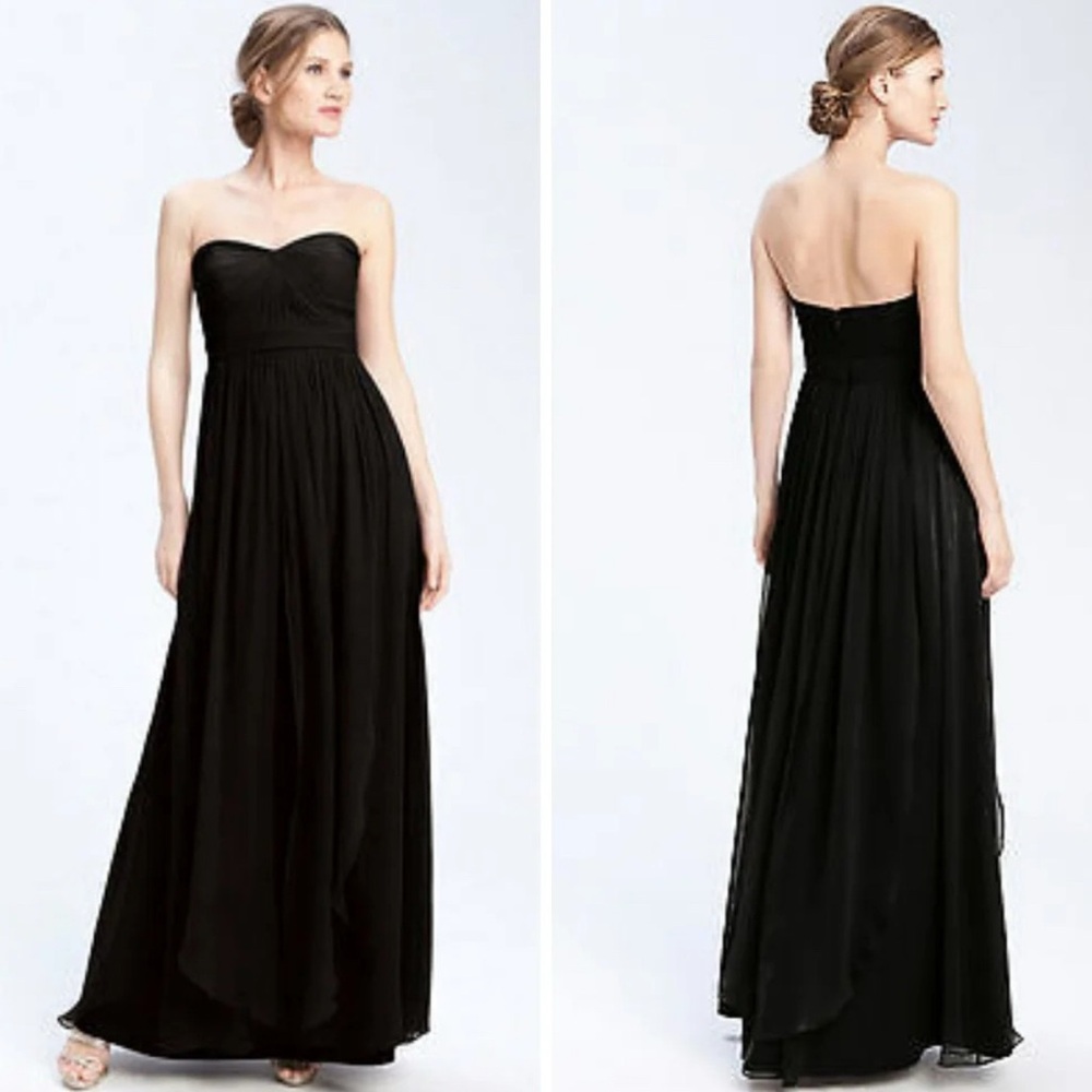 Jenny Yoo Collection Plus Size Aidan Convertible Black Bridesmaid Dress Size 32